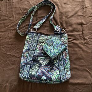 Vera Bradley Hipster Blue Rhapsody with Matching small wallet